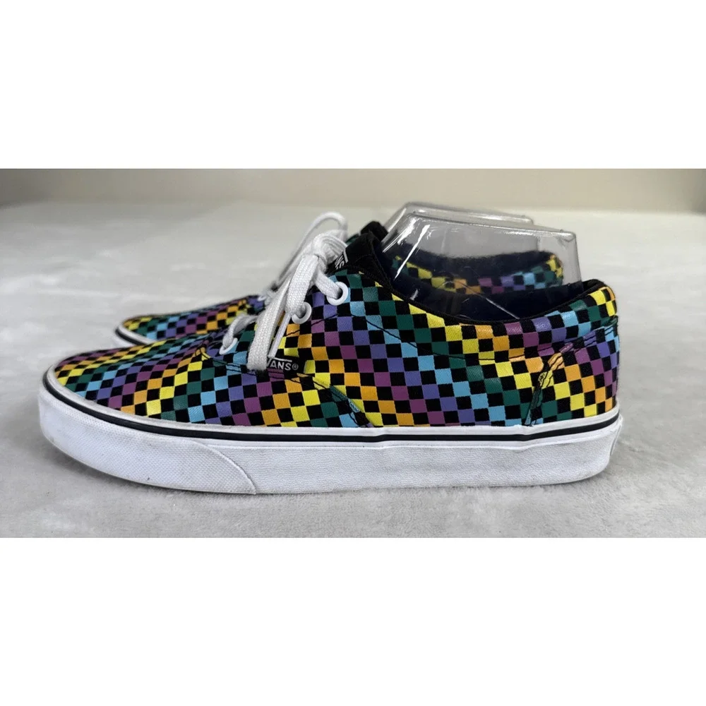 Vans Doheny Rainbow Mini Checkered Canvas Sneakers Women's Size 8.5 Bnfts Chrty - Picture 6 of 16